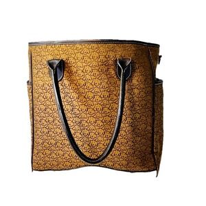 William Wegman Shoulder Bag Laptop work Tote Fabric Weimaraner Dog Print 13x12x6